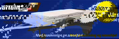 Variant 511 S med presenning og næsehjul