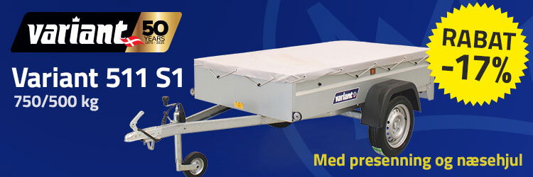 Variant 511 S med presenning og næsehjul